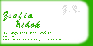 zsofia mihok business card